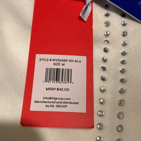 Aeropostale Rhinestone Detail Off-White Sweatpants Joggers - Picture 8 of 8